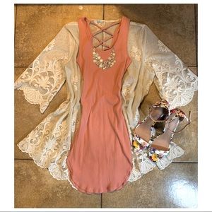 Peach blush Mini Dress